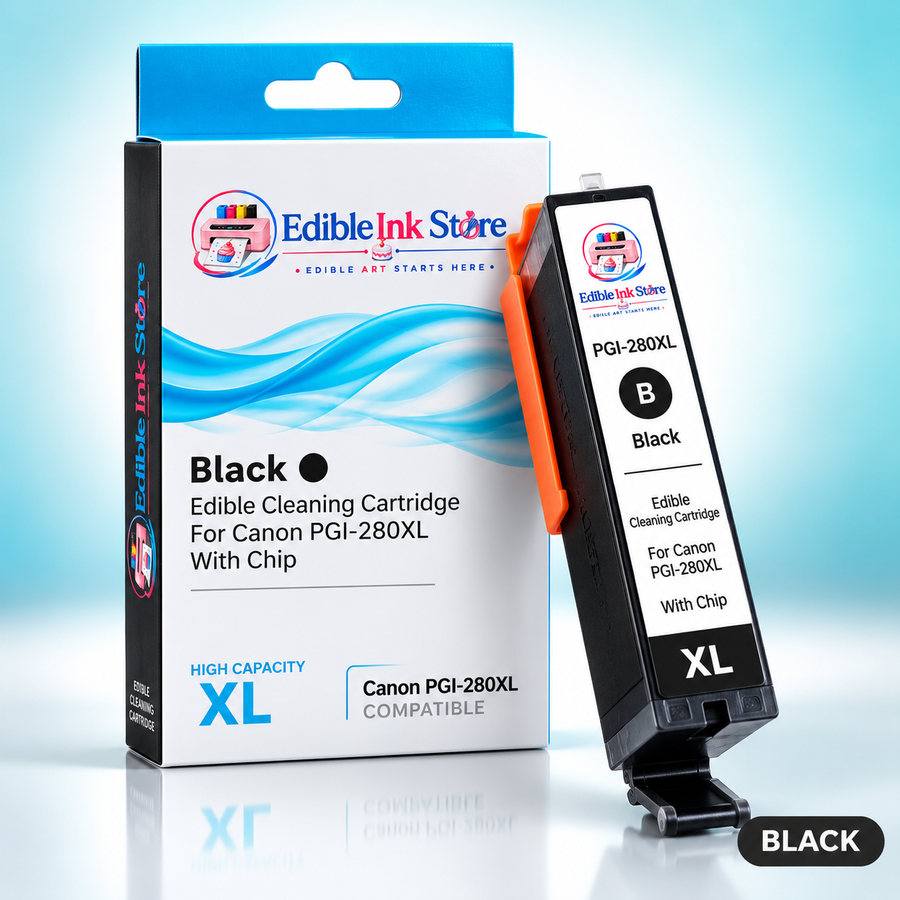 EdibleInkStore Black Edible Cleaning Cartridge for Canon PGI-280XL With Chip