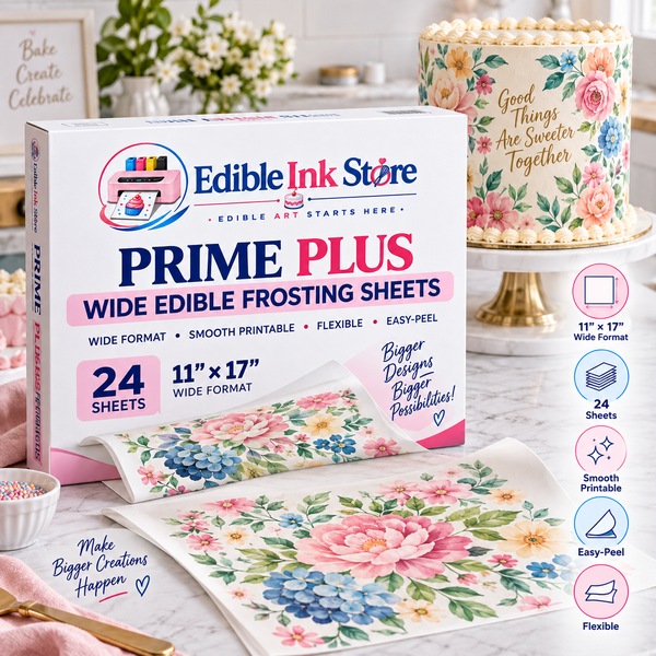 Edible Ink Store Prime Plus Wide Edible Frosting Sheets | 11" x 17"