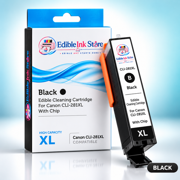 EdibleInkStore Black Edible Cleaning Cartridge for Canon CLI-281XL With Chip