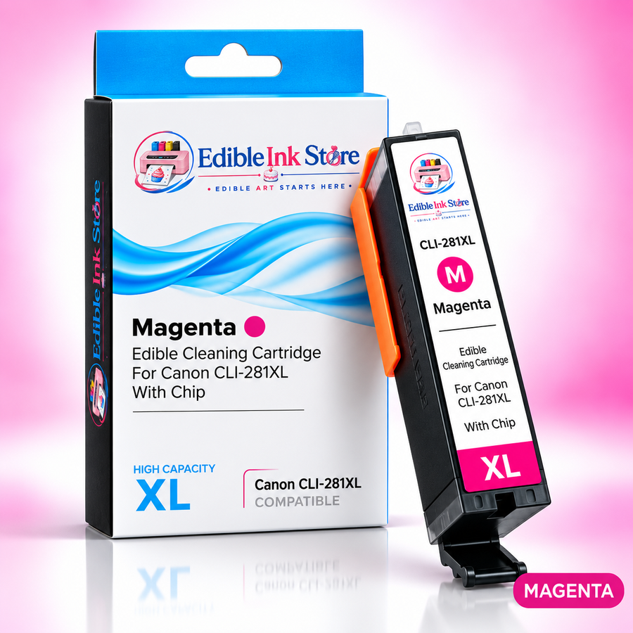 EdibleInkStore Magenta Edible Cleaning Cartridge for Canon CLI-281XL With Chip