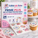 Edible Ink Store Prime Plus Pre-Cut Edible Frosting Sheets | 24 Sheets | A4